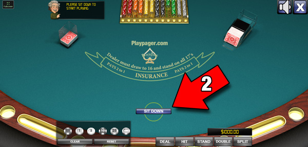 Blackjack casino table