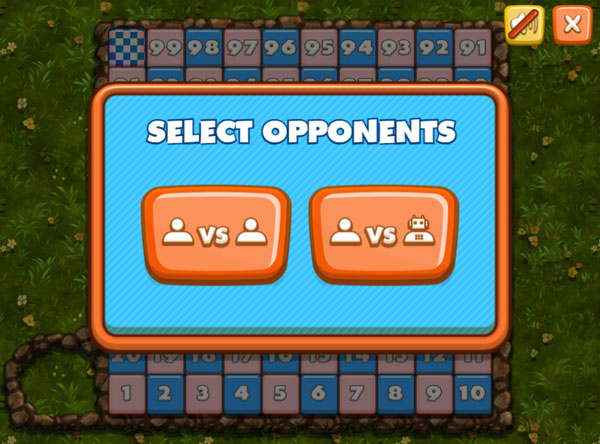 Snake and Ladders opponent selector