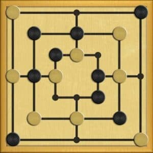 Nine Men Morris setup