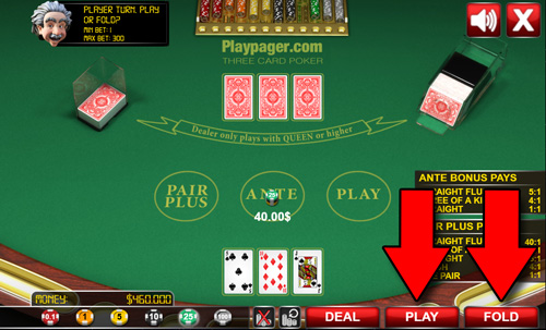 Jouer au Poker à 3 cartes
