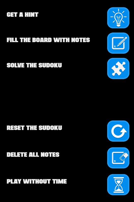 Sudoku Options