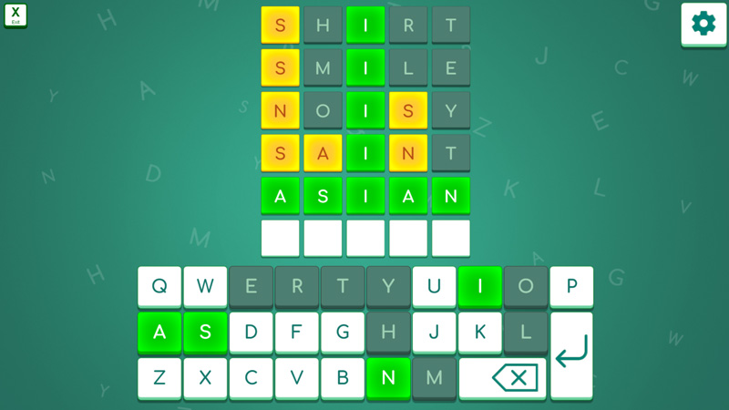 Wordli gameplay